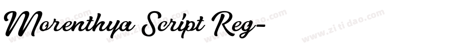 Morenthya Script Reg字体转换